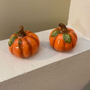 Harvest Salt and Pepper Shakers. Pumpkins. Fall/Thanksgiving. Never Used.